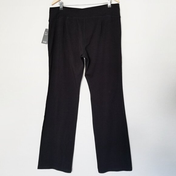 NEW Eileen Fisher Organic Cotton Stretch Jersey V Waist Slim Flared Pull On Pant - Picture 4 of 14